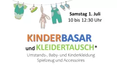 Plakat Kinderbasar und Kleidertausch